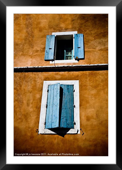 blinds Framed Mounted Print by Jo Beerens