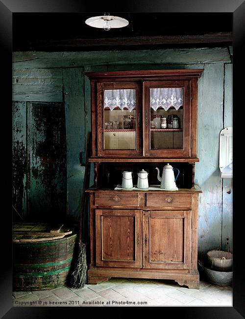 rural kitchen Framed Print by Jo Beerens