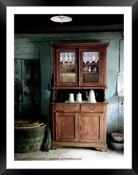 rural kitchen Framed Mounted Print by Jo Beerens
