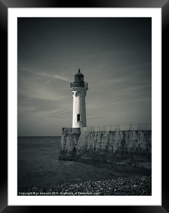 the lighthouse Framed Mounted Print by Jo Beerens