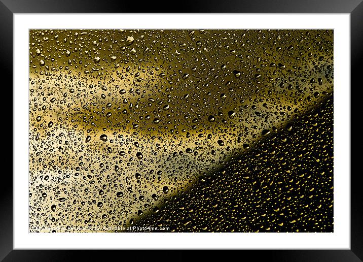 golden drops Framed Mounted Print by Jo Beerens