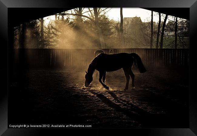 the dust is settling Framed Print by Jo Beerens