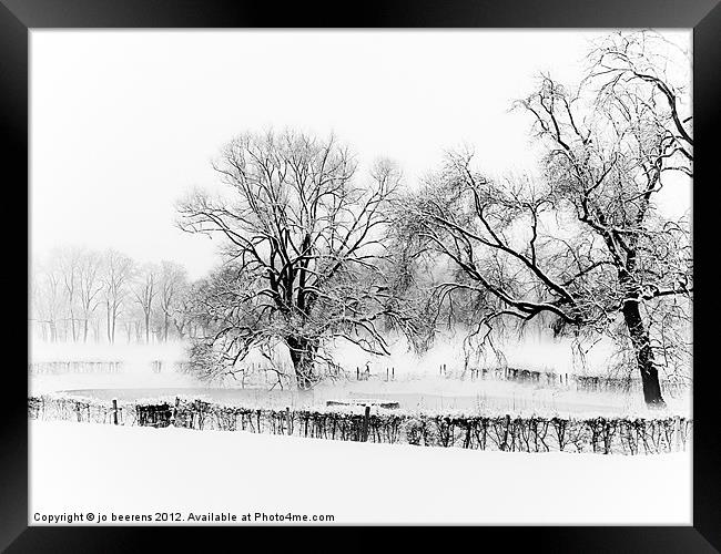 a winter scene Framed Print by Jo Beerens