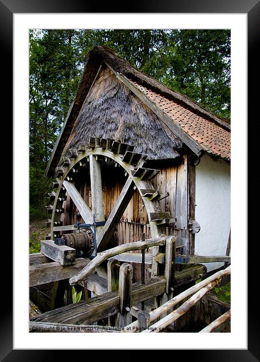 watermill Framed Mounted Print by Jo Beerens