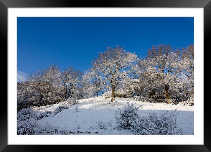 under a white layer Framed Mounted Print by Jo Beerens