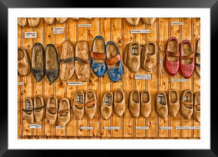 wooden shoes Framed Mounted Print by Jo Beerens