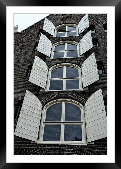 amsterdam canal house Framed Mounted Print by Jo Beerens