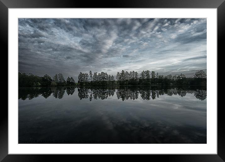 lake reflection Framed Mounted Print by Jo Beerens