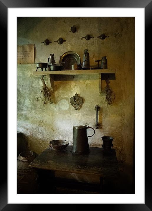 mediaeval kitchen Framed Mounted Print by Jo Beerens