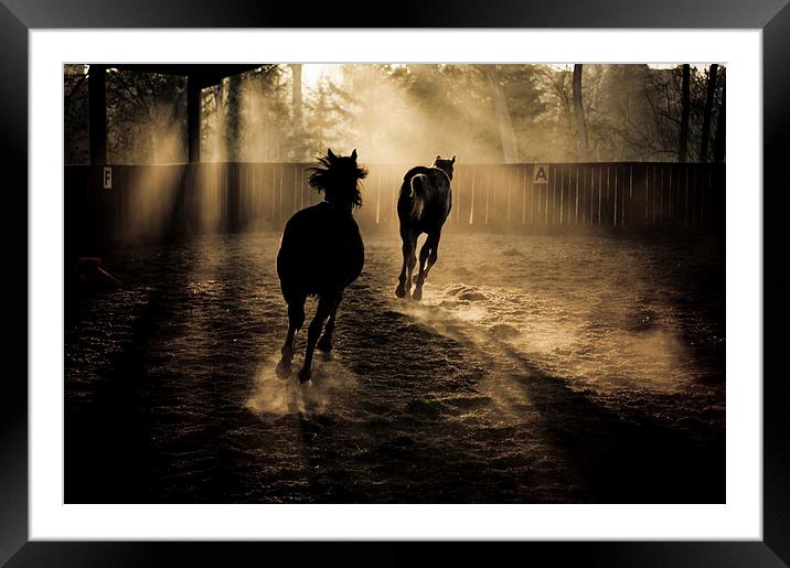 the chase Framed Mounted Print by Jo Beerens