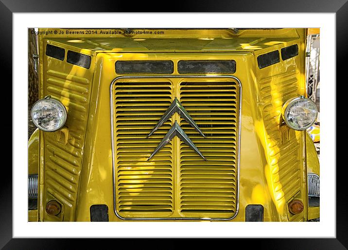 yellow van Framed Mounted Print by Jo Beerens