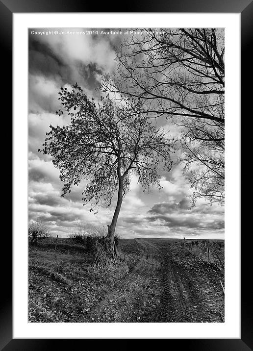 dirt road Framed Mounted Print by Jo Beerens