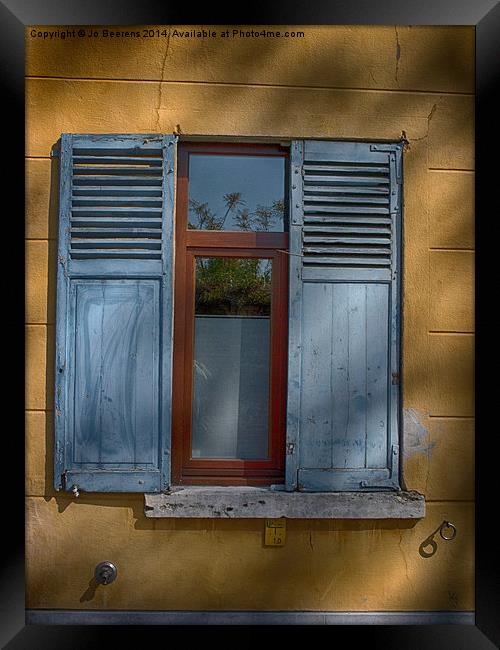 belgian window blinds Framed Print by Jo Beerens