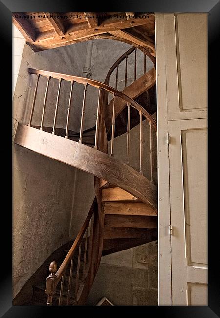 french spiral staircase Framed Print by Jo Beerens