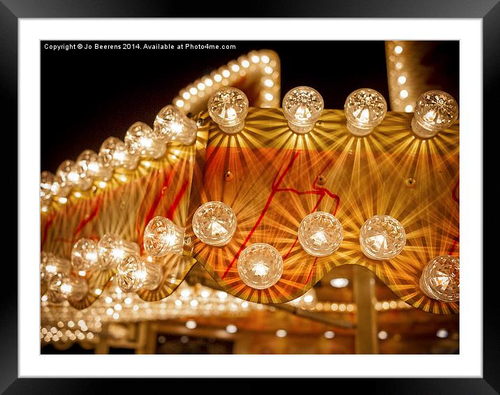 stall lights Framed Mounted Print by Jo Beerens