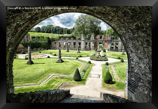 abbey garden Framed Print by Jo Beerens