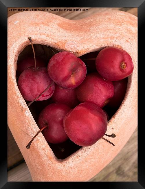 apple heart Framed Print by Jo Beerens