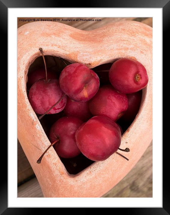 apple heart Framed Mounted Print by Jo Beerens
