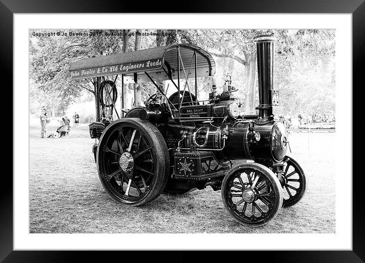 Fowler steam tractor Framed Mounted Print by Jo Beerens