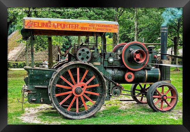 steam tractor Framed Print by Jo Beerens