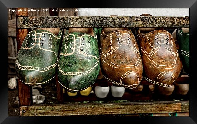 wooden shoes Framed Print by Jo Beerens