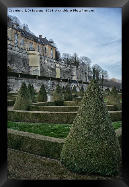 chateau Neercanne garden Framed Print by Jo Beerens