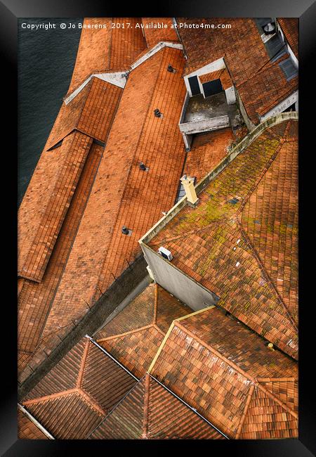 porto roofs Framed Print by Jo Beerens