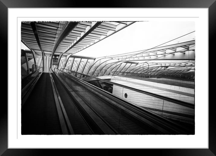 platform escalator Framed Mounted Print by Jo Beerens