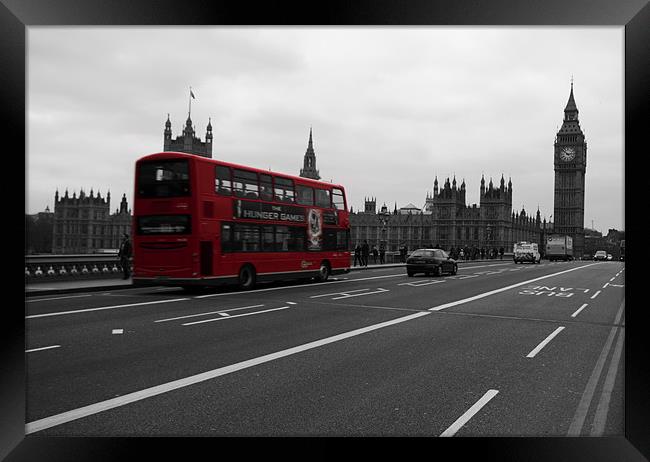 Big red Bus Framed Print by Dean Messenger