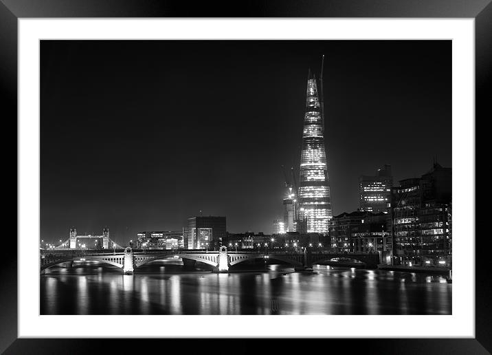 shard at night Framed Mounted Print by Dean Messenger