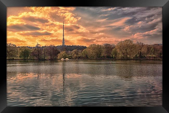 Crystal Palace at Sunset Framed Print by Dean Messenger