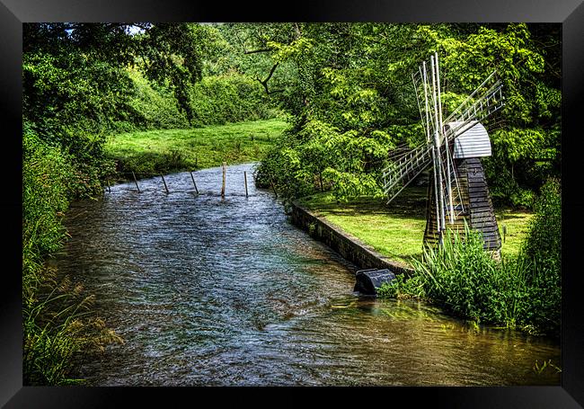Little Windmill on the river Framed Print by Dean Messenger