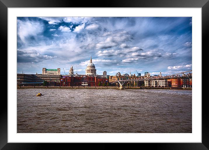St Pauls over the Thames Framed Mounted Print by Dean Messenger