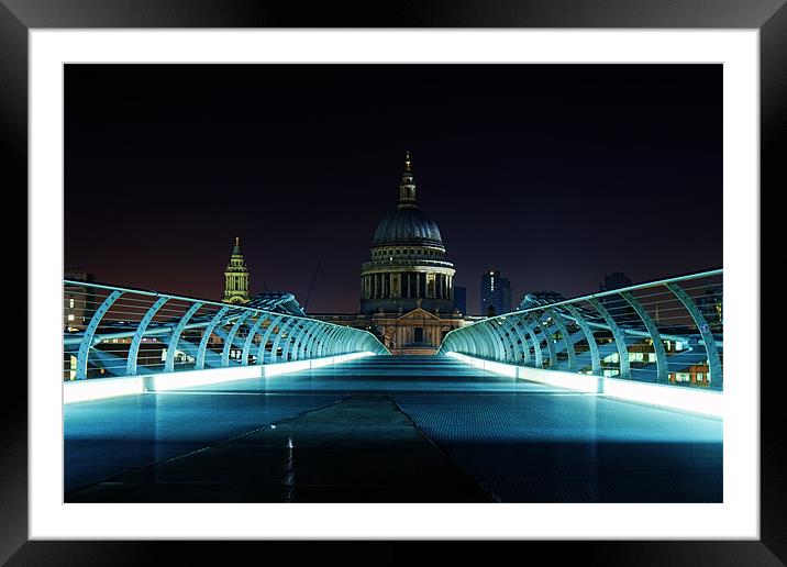 St Pauls over Millennium Framed Mounted Print by Dean Messenger