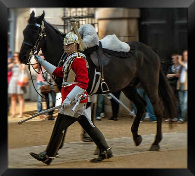 Horse and Guard Framed Print by Dean Messenger