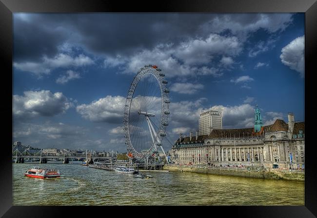 The London Eye Framed Print by Dean Messenger