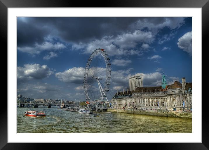 The London Eye Framed Mounted Print by Dean Messenger