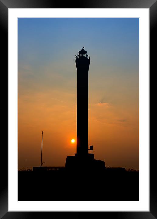 Dungeness Lighthouse at Sunrise Framed Mounted Print by Dean Messenger