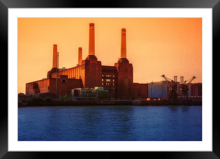 Battersea in Summer Framed Mounted Print by Dean Messenger