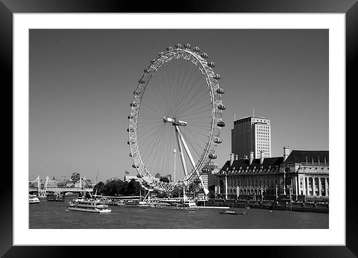 the London Eye Framed Mounted Print by Dean Messenger