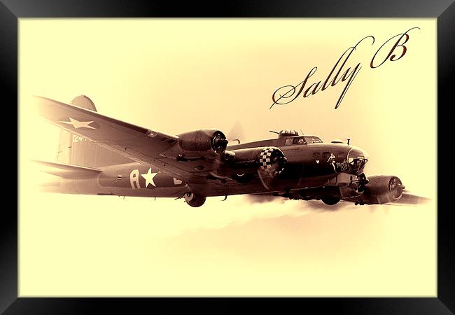 Sally B ,  B-17 flying Fortress Framed Print by Dean Messenger