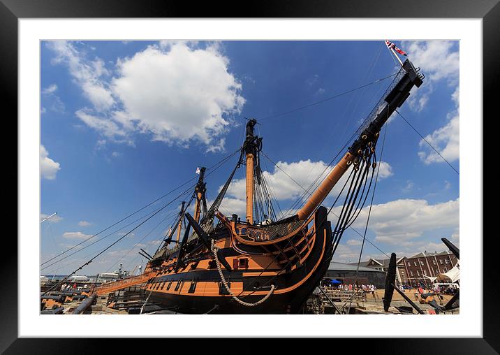  HMS Victory Framed Mounted Print by Dean Messenger