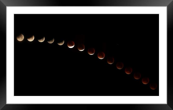  Blood Moon Eclipse Framed Mounted Print by Dean Messenger