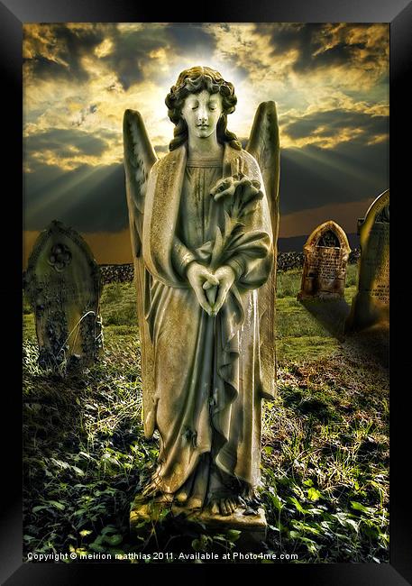 Angelic Light Framed Print by meirion matthias