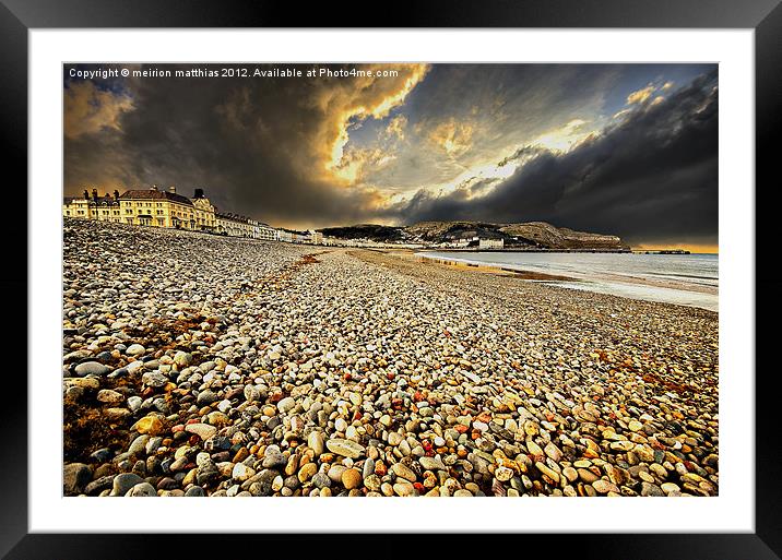 the beach at llandudno Framed Mounted Print by meirion matthias