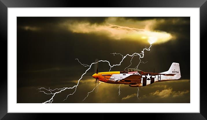 ferocious frankie in a storm Framed Mounted Print by meirion matthias