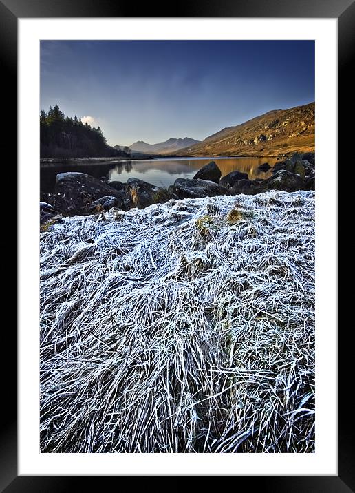 frosty morning in snowdonia Framed Mounted Print by meirion matthias