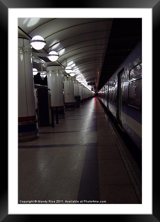 Platform 15 Liverpool Street London Framed Mounted Print by Mandy Rice