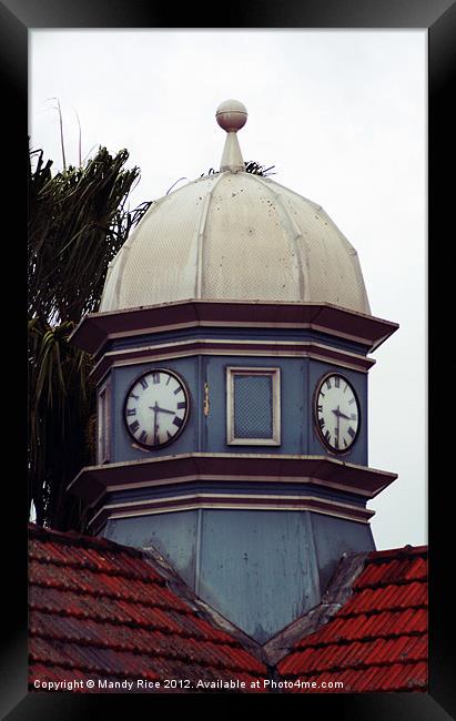 Domed clock tower Framed Print by Mandy Rice