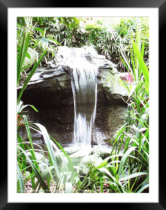 Small waterfall Framed Mounted Print by Mandy Rice